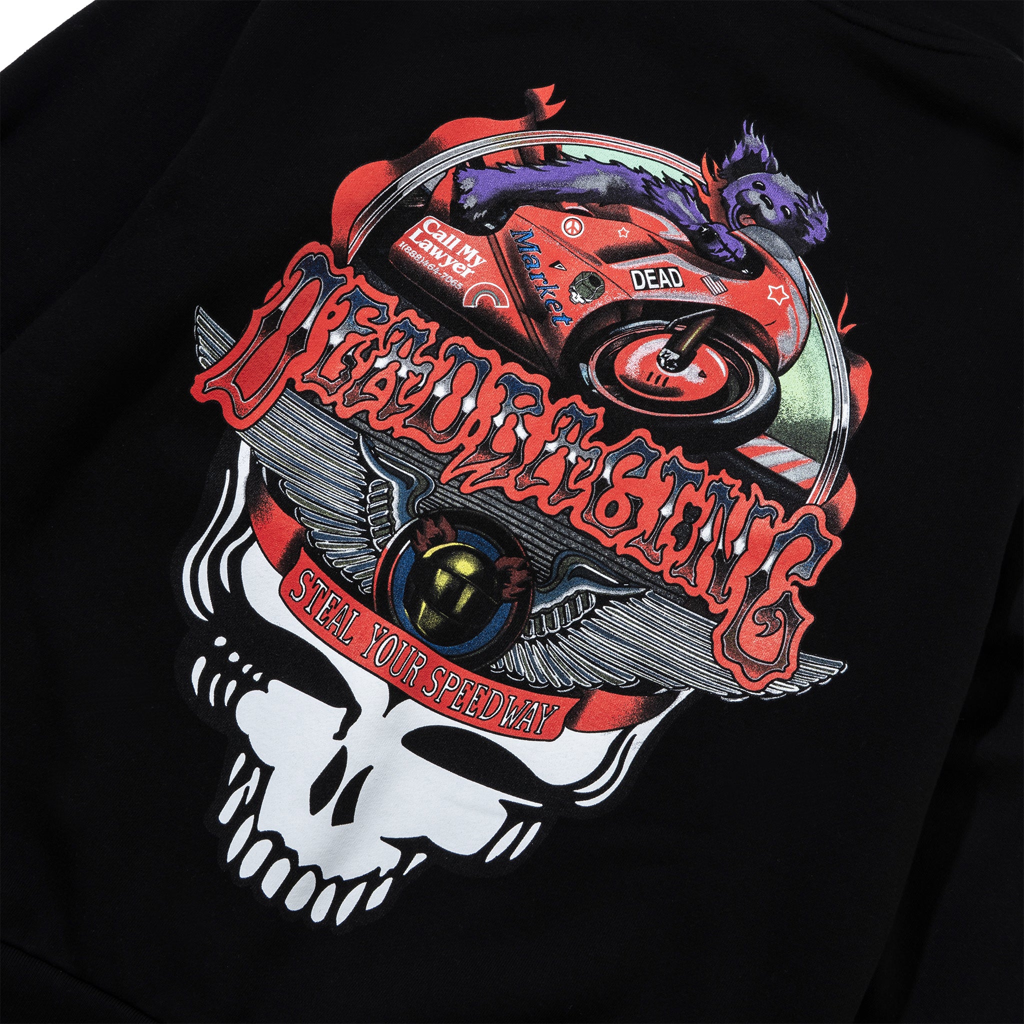 GD X MARKET STEALIE MOTO BEAR HOODIE