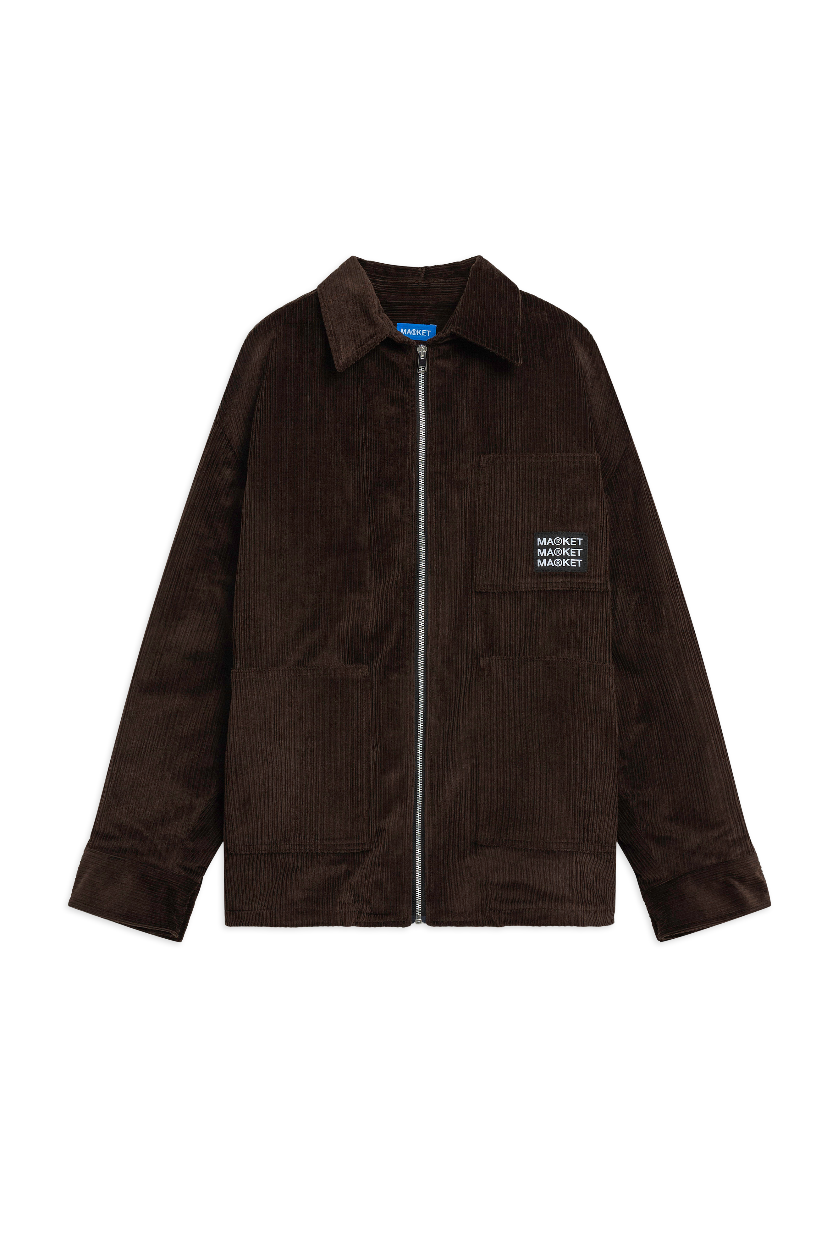 Velvet Zip Up Overshirt