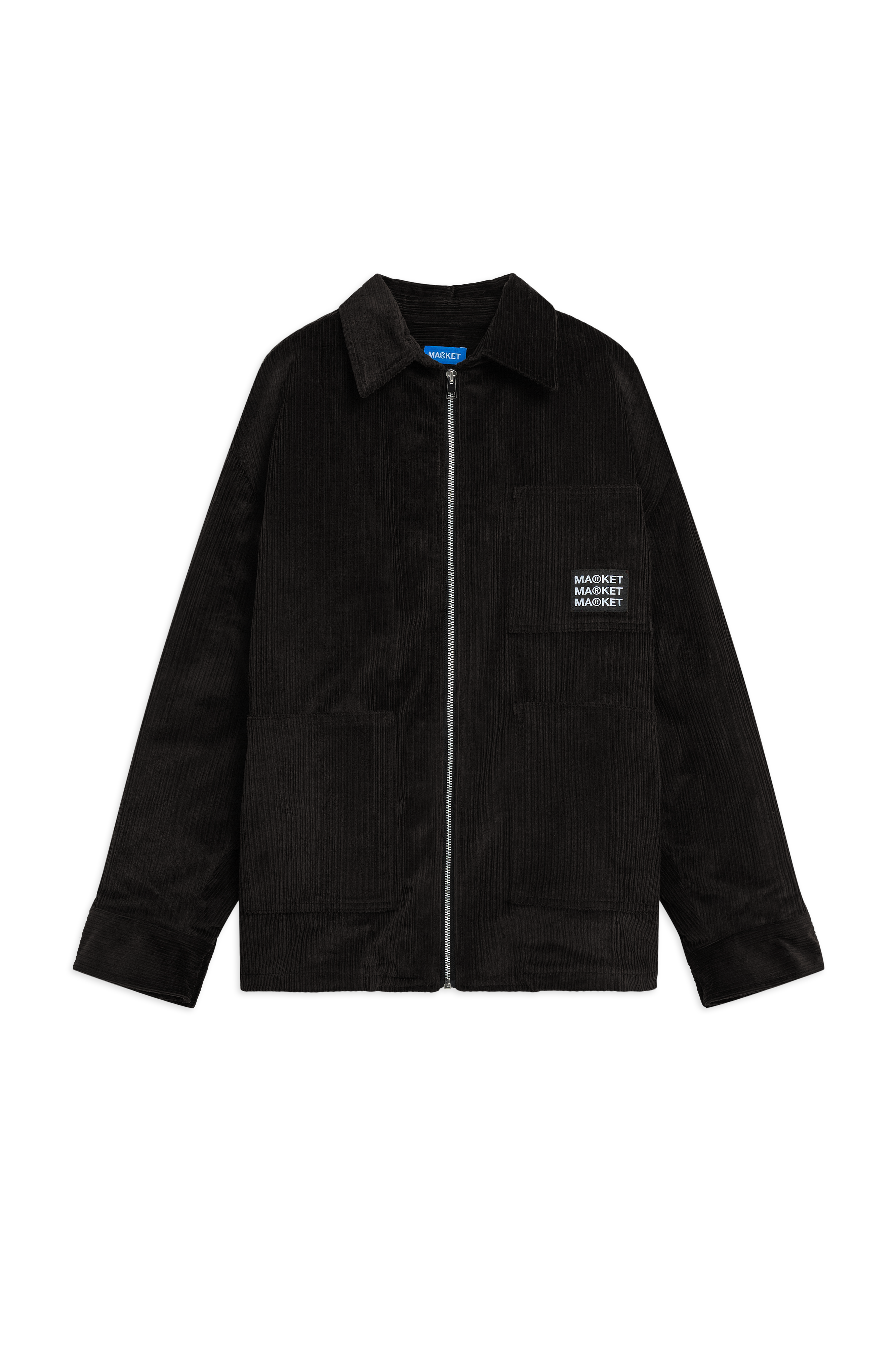 Velvet Zip Up Overshirt