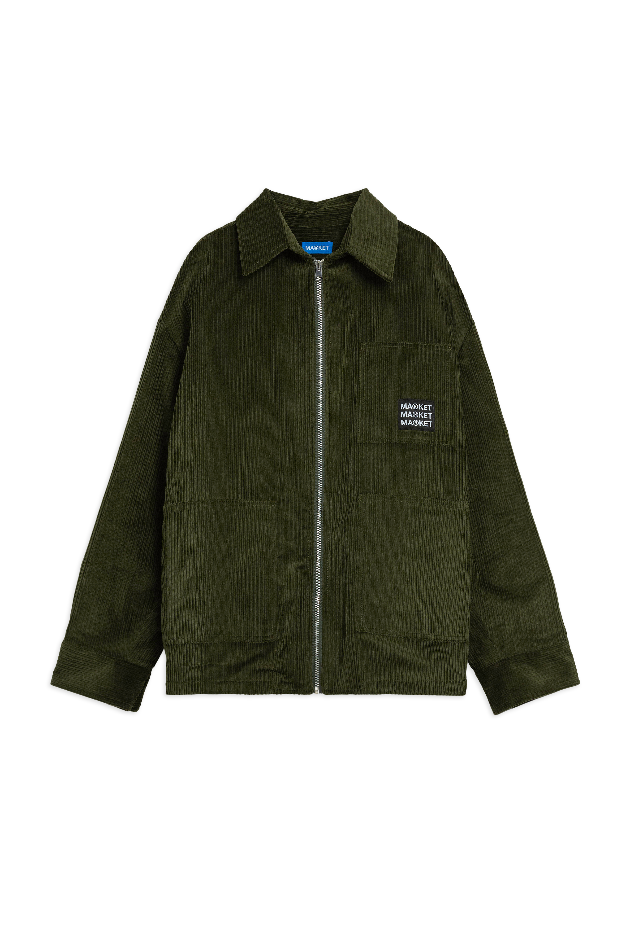 Velvet Zip Up Overshirt