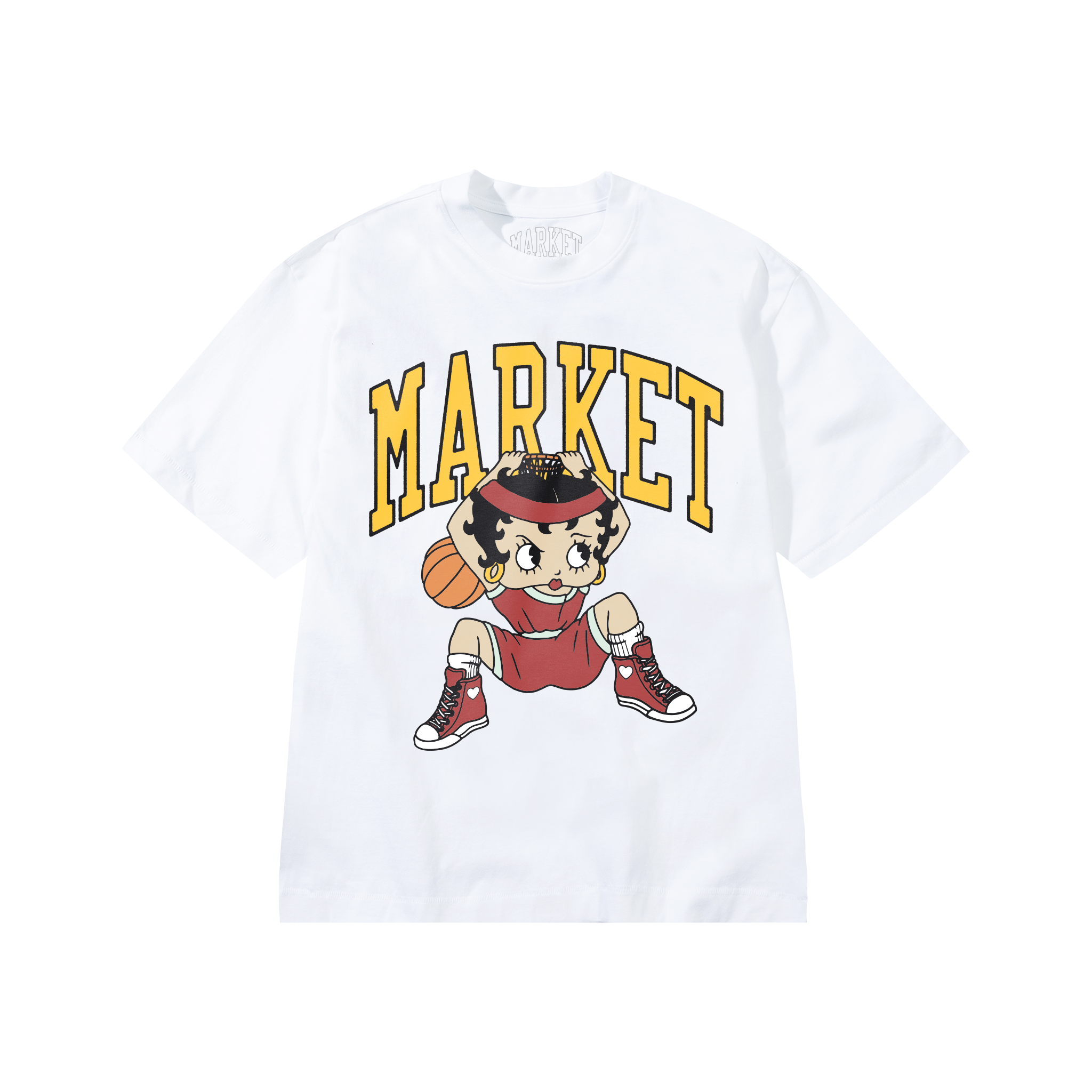 BETTY BOOP DUNKING T-SHIRT - WHITE