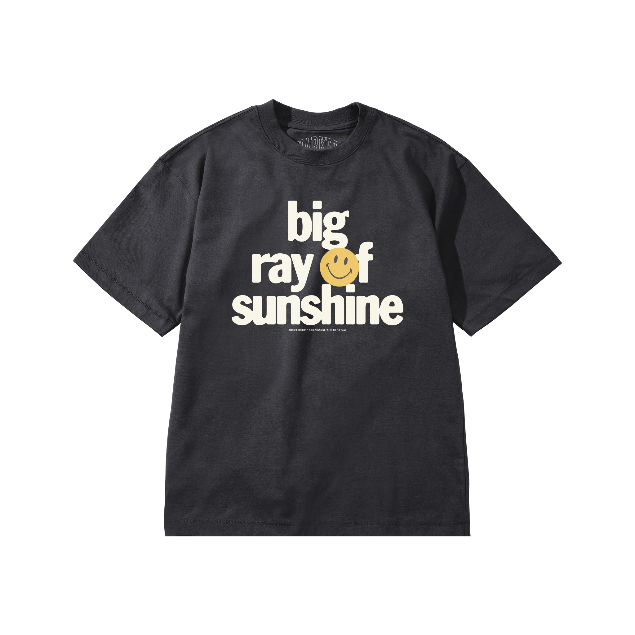 SMILEY SUNSHINE T-SHIRT - JET BLACK
