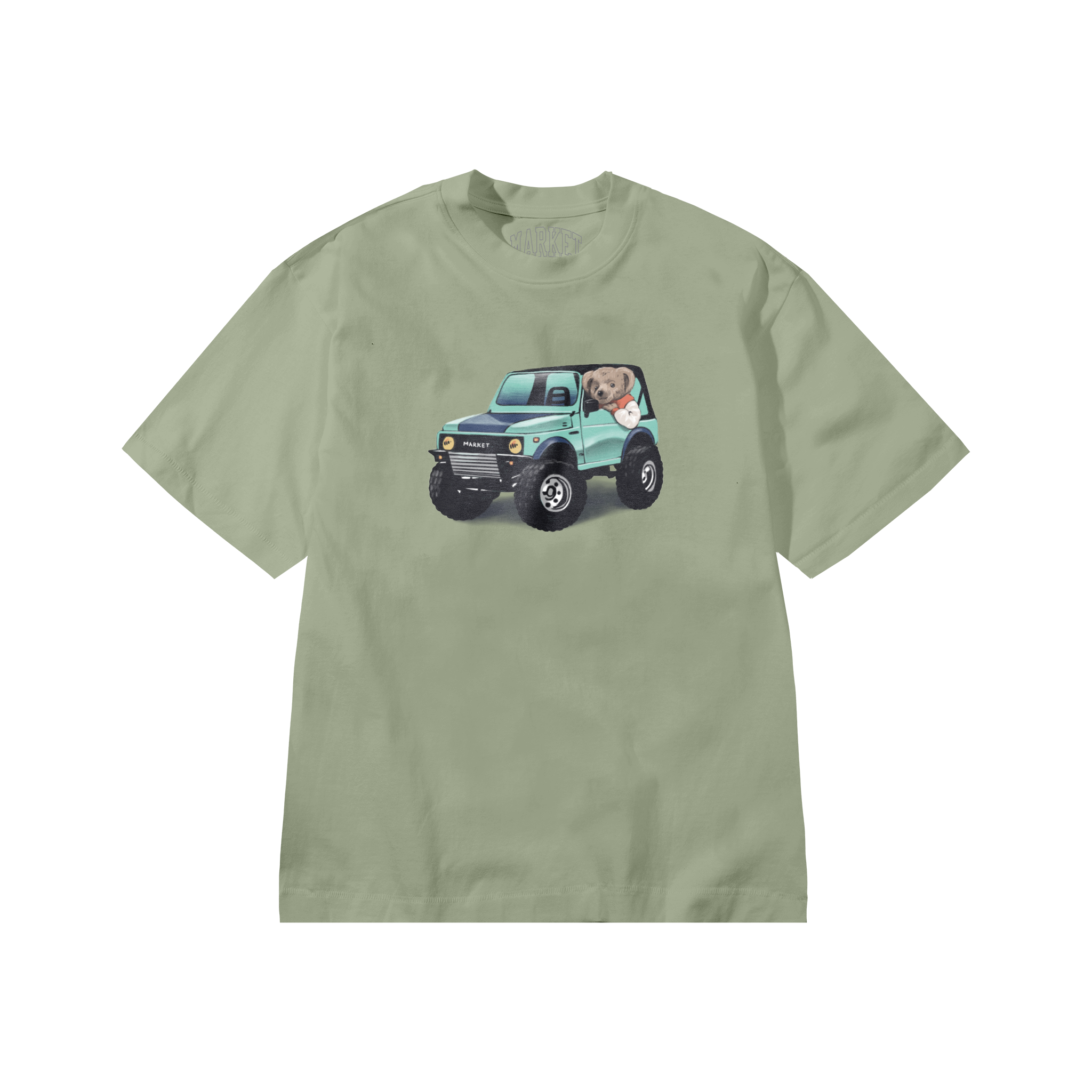 4X4 BEAR T-SHIRT - DESERT GREEN